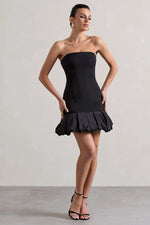 Bandeau Mini Dress With Ruffle Trim