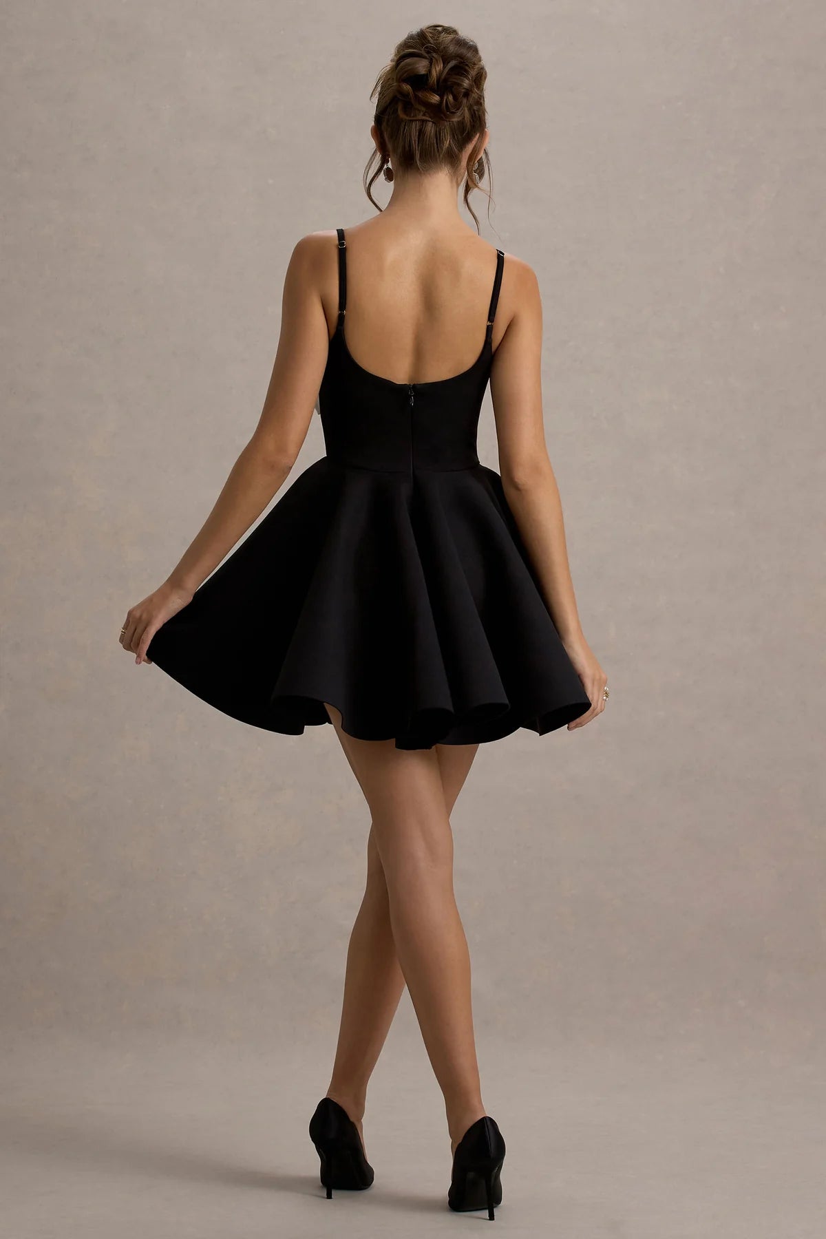 Black & White Bow Skater Mini Dress