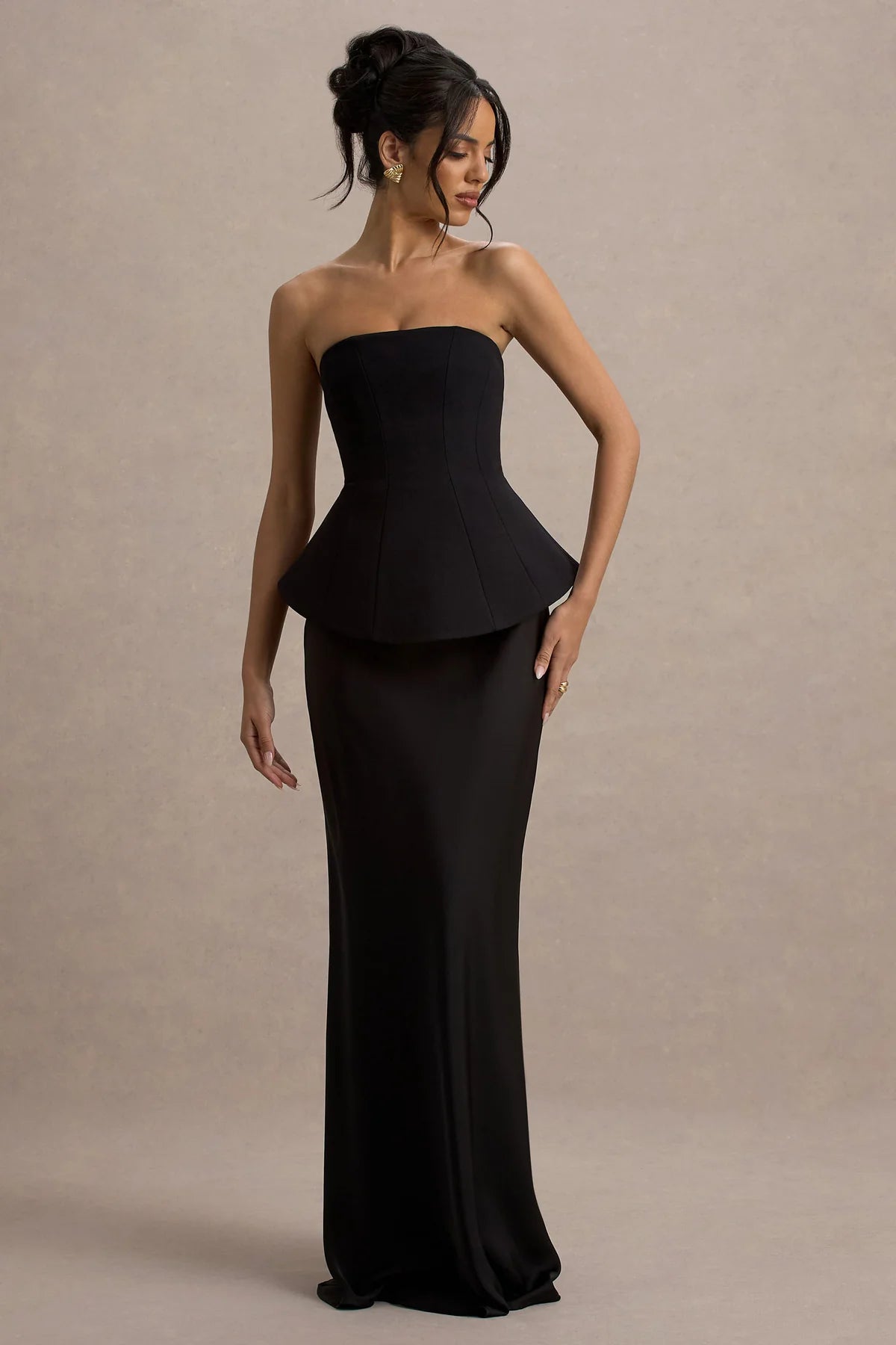 Strapless Corset Maxi Dress